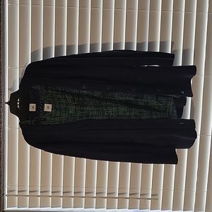 Cabi 2 Piece Shirt and Cabi Navy Cable Knit Seeater